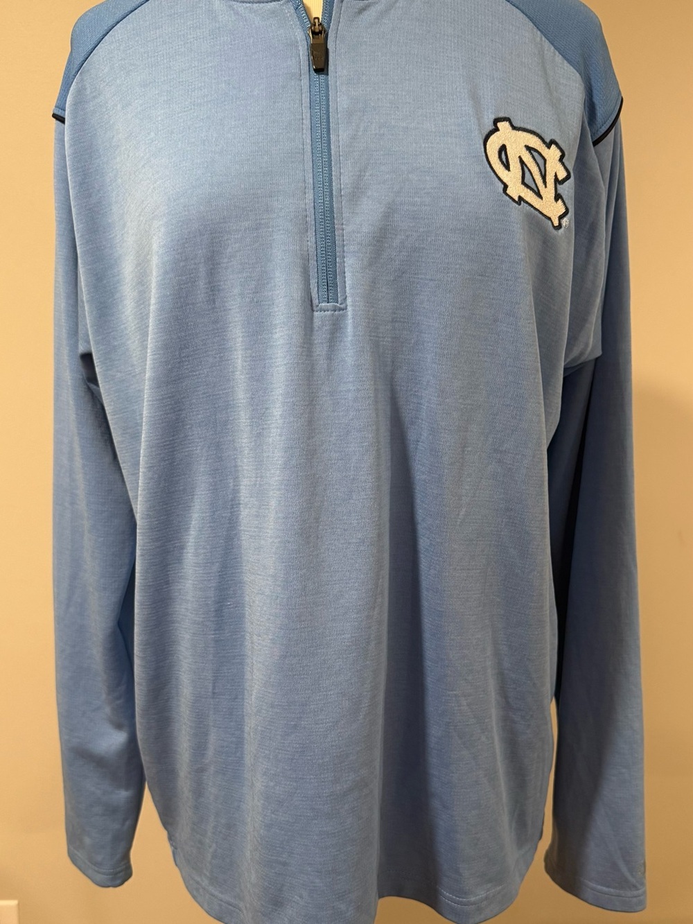 Champion Light Blue UNCTarheels Men's Quarter-Zip Pullover with Embroidered Logo